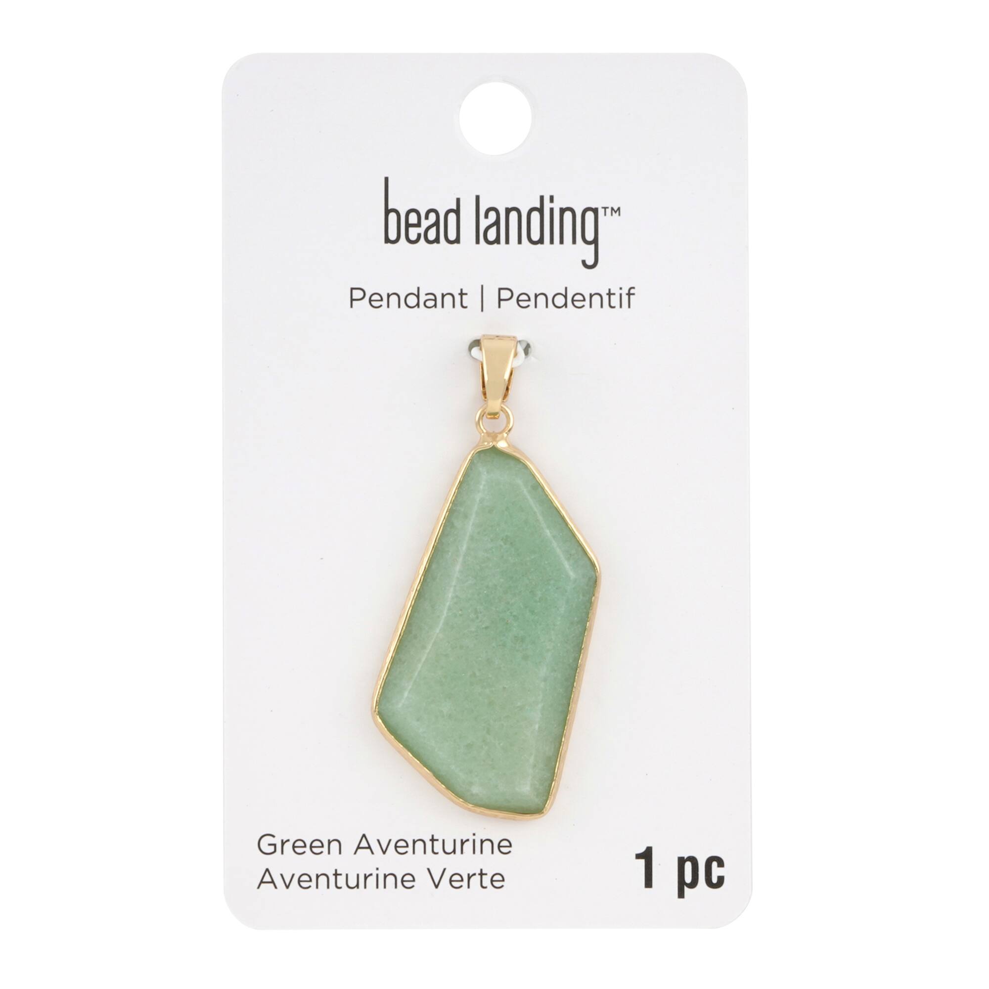 Green Aventurine Irregular Pendant by Bead Landing™